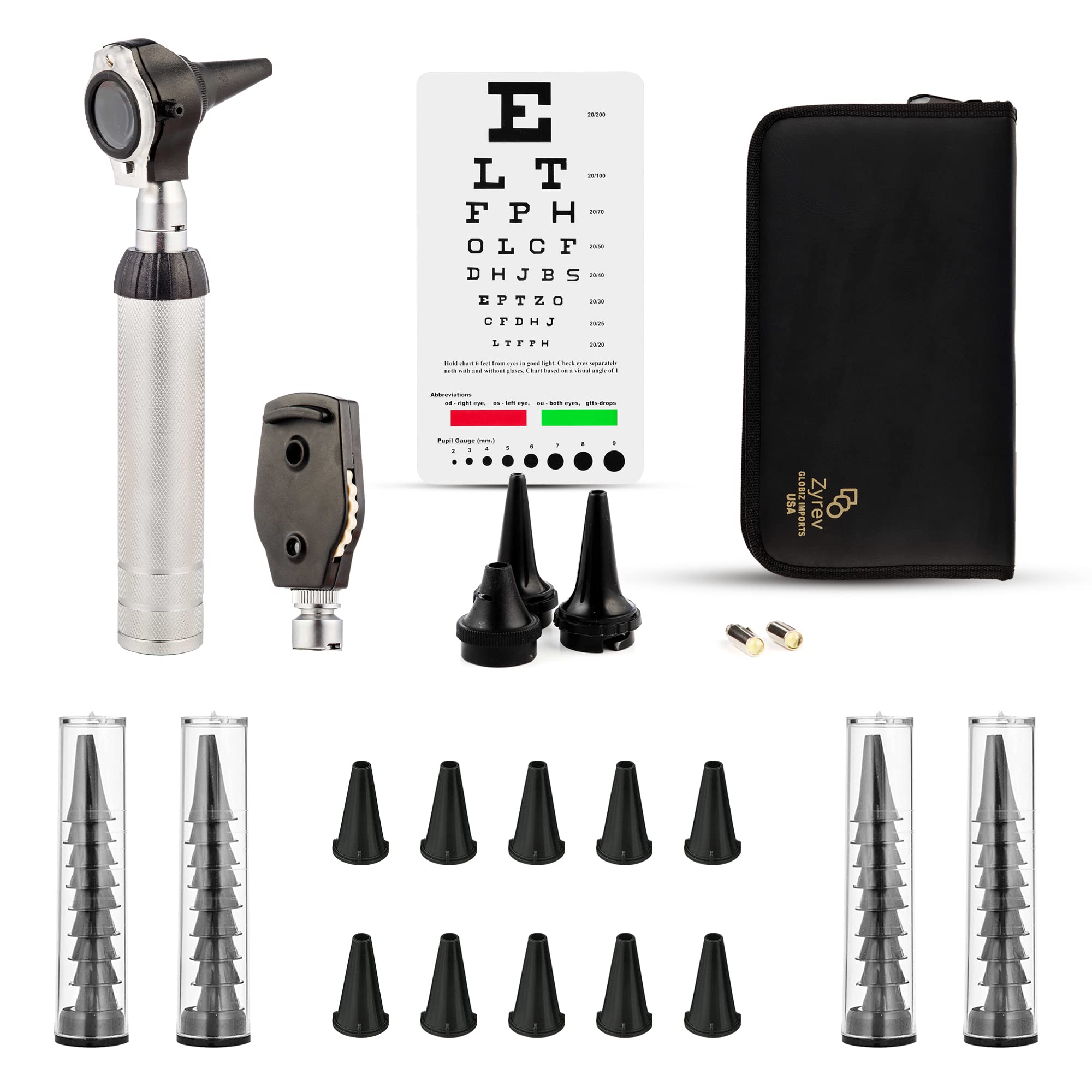 Zyrev ZetaLife 2 in 1 Otoscope Set with 50 Extra Disposable Tips