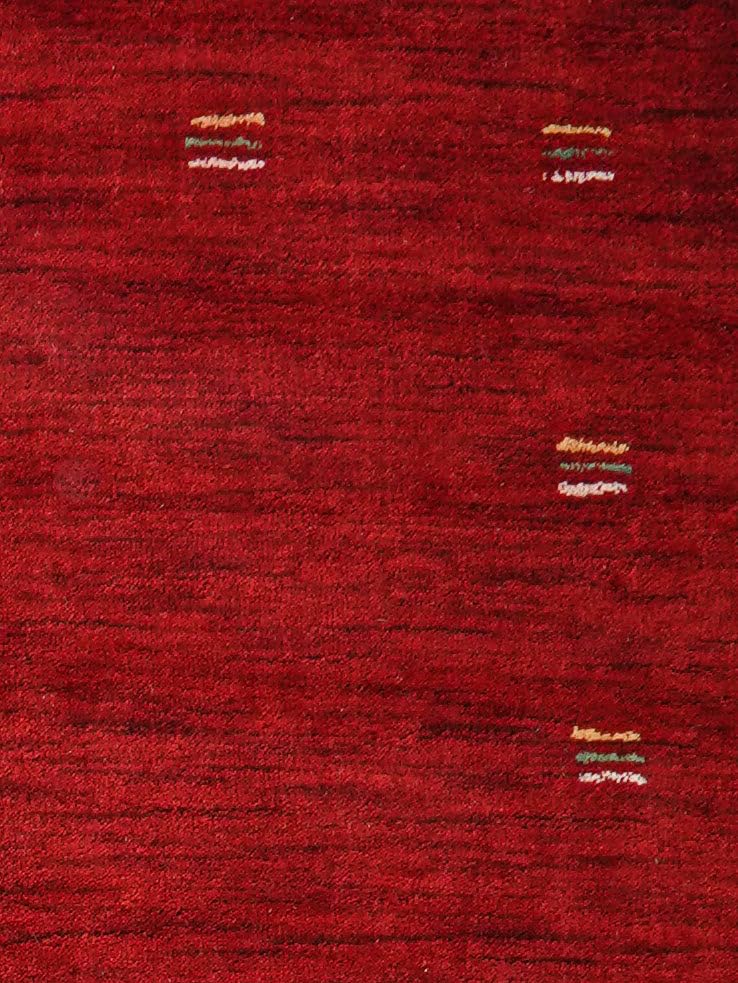 Hand Knotted Loom Wool ECO-Friendly Area Rugs - 9'x12', Rectangle, Red Color, Contemporary Modern Design, High Pile Thick Handmade Anti Skid Rugs for Living Room (L00104)