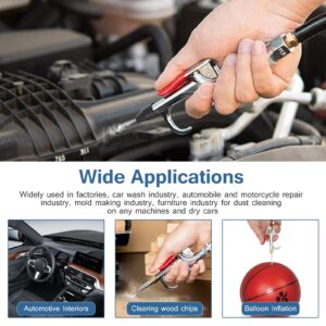 Fippy 20PCS Air Compressor Accessory Kit with Hose, Air Compressor Tool Includes Recoil Air Hose, Air Duster Blow Gun and Nozzles, Air Compressor Fitting