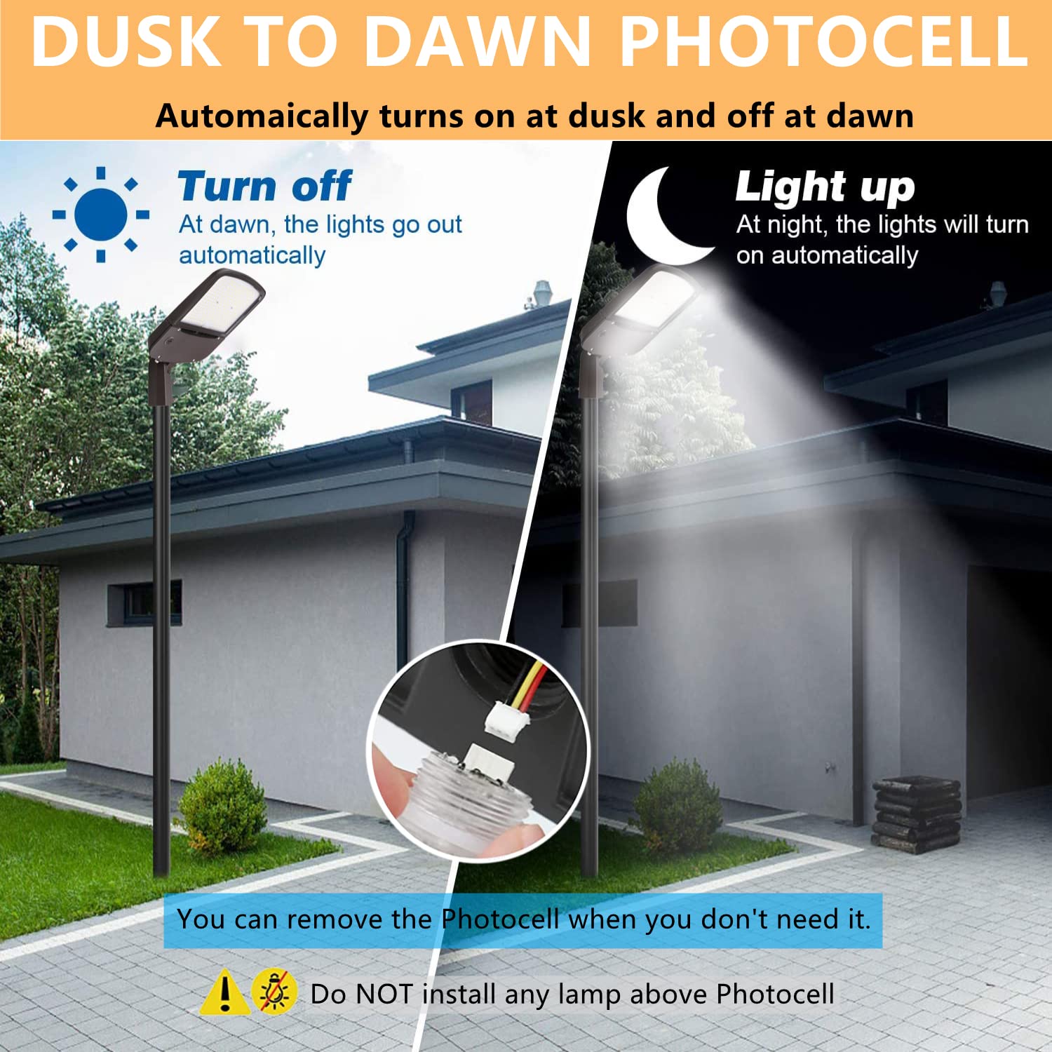 200W Outdoor LED Parking Lot Light with Adjustable Slip Fitter Mount, 5000K LED Area Light with Dusk to Dawn Photocell, 100-277V 28000LM [600W-800W HPS/HID Equiv] ETL LED Commercial LED Flood Light