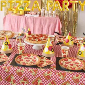 Pizza Party Balloons Gold Pizza Time Party Banner Italy Food/Pizza Festival/I Love Pizza/Slice Slice Baby/Slice Pizza/Pizzaria Themed Happy Birthday Baby Shower Party Supplies Decorations