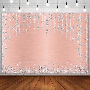 sendy sendy 7x5ft rose gold diamonds curtain backdrop for photography birthday party decorations wedding bridal shower