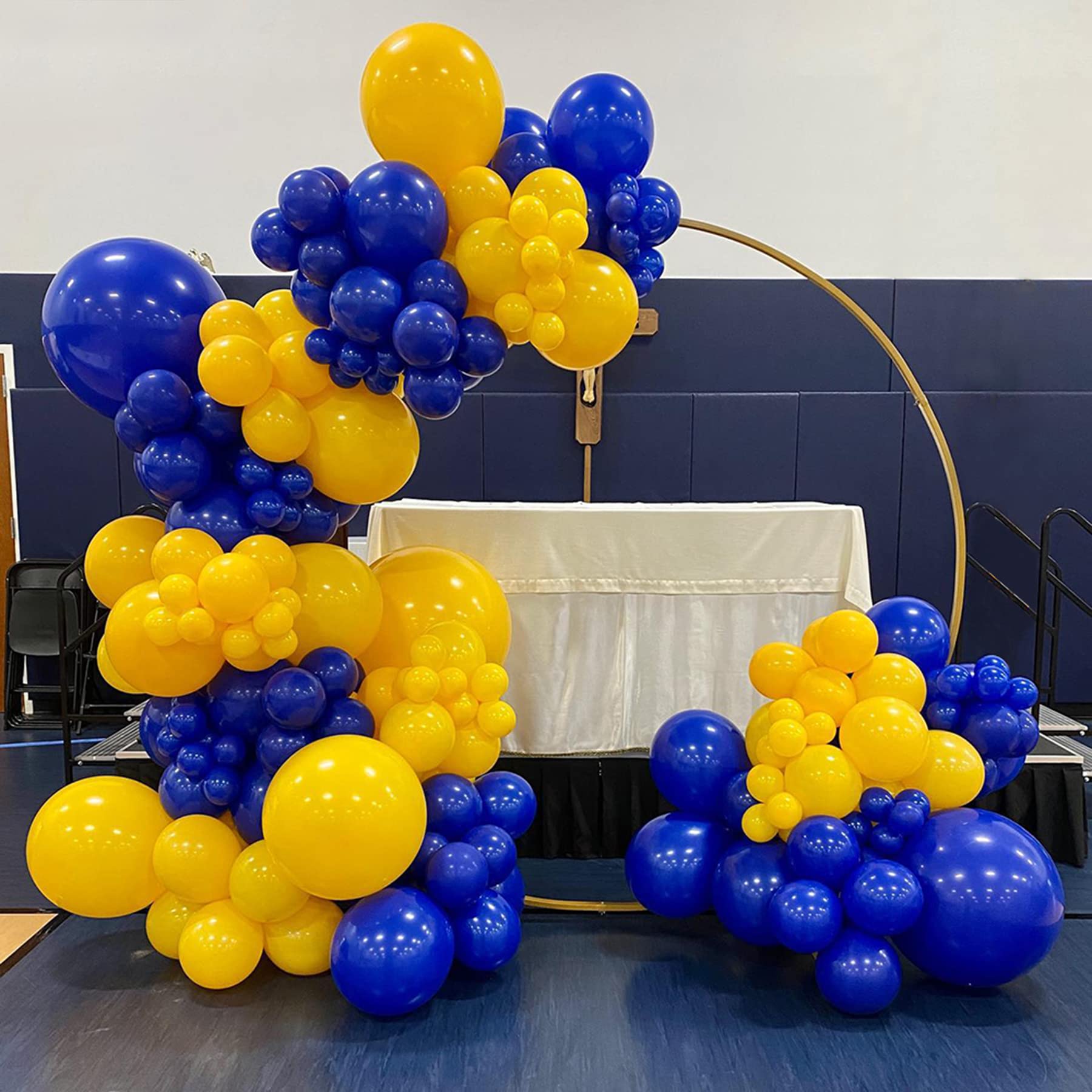 Blue and Yellow Balloon Arch Kit-134pcs Royal Blue and Lemon Yellow Balloons Garland for Boy One Oh Baby Shower Bridal Shower Gender Reveal Graduation Birthday Party Decorations.