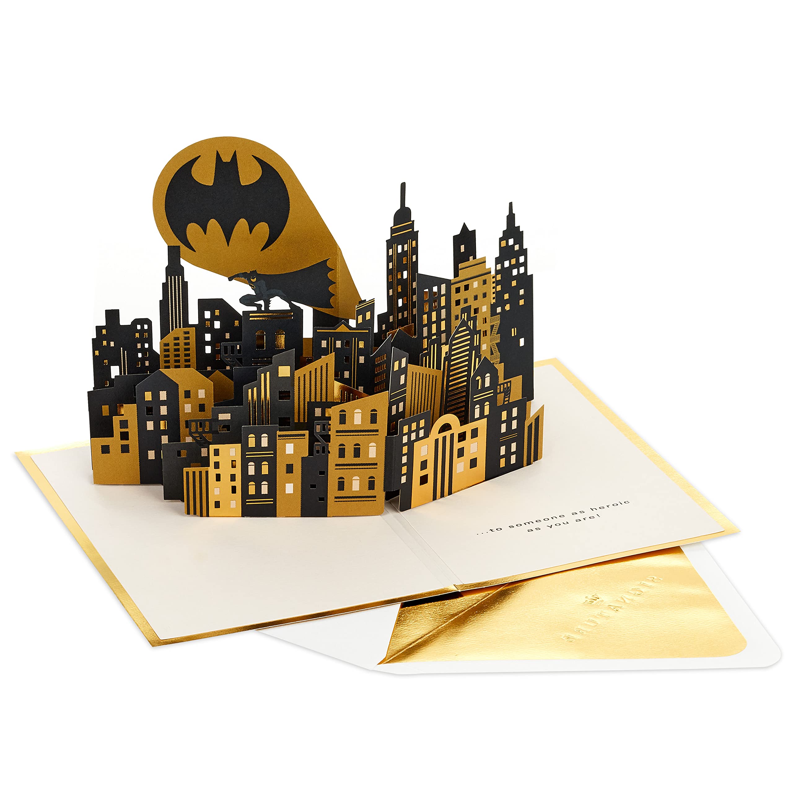 Hallmark Batman Pop Up Birthday Card for Him (Epic Day) Signature Paper Wonder 3D Card