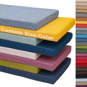 rcdpk seat cushion custom size, bench pad, bay window cushion, chair pad, sofa cushion, window seat pad, furniture cushion, linen fabric, indoor/outdoor furniture cushion,75d high density sponge