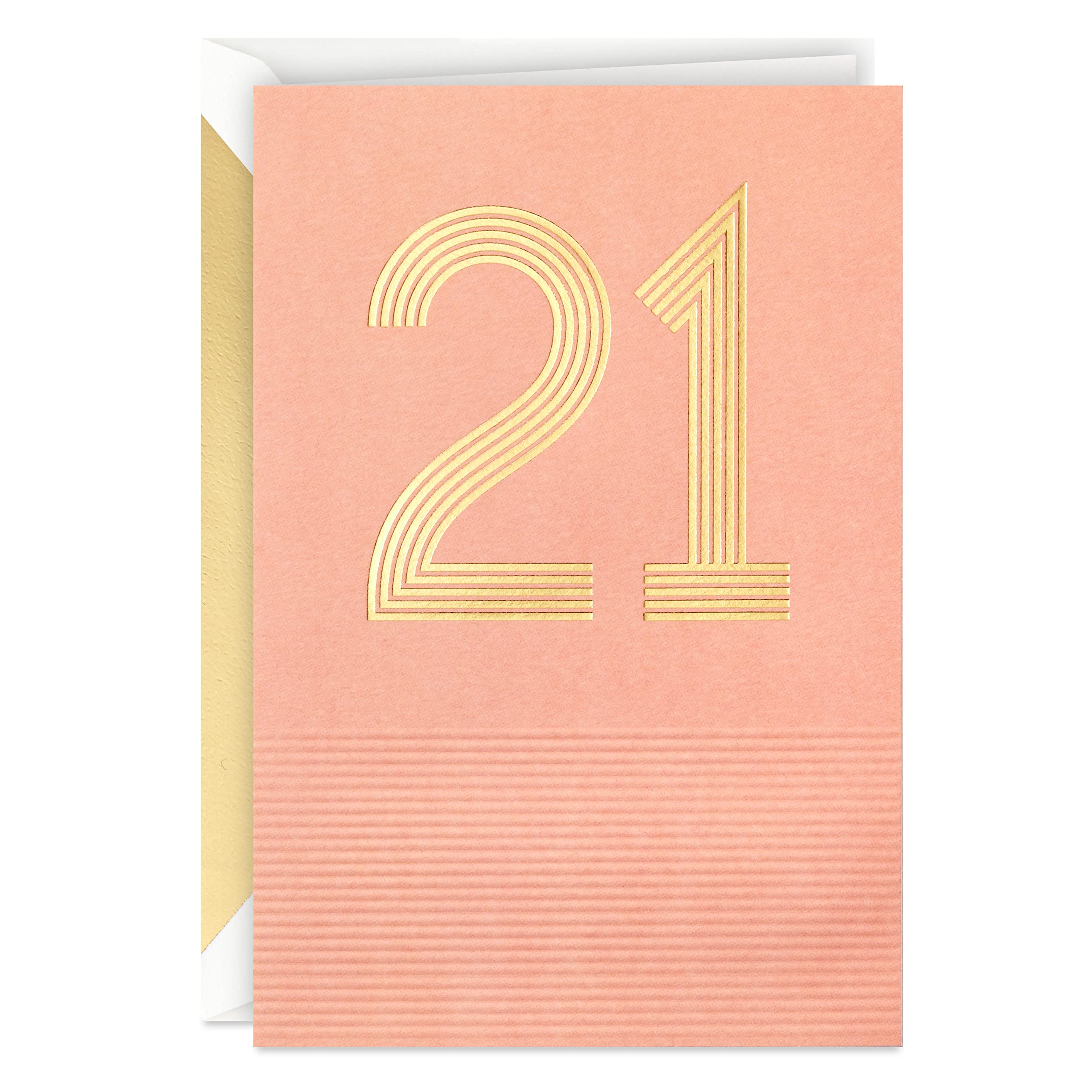 Hallmark Signature 21st Birthday Card (Here's to You)