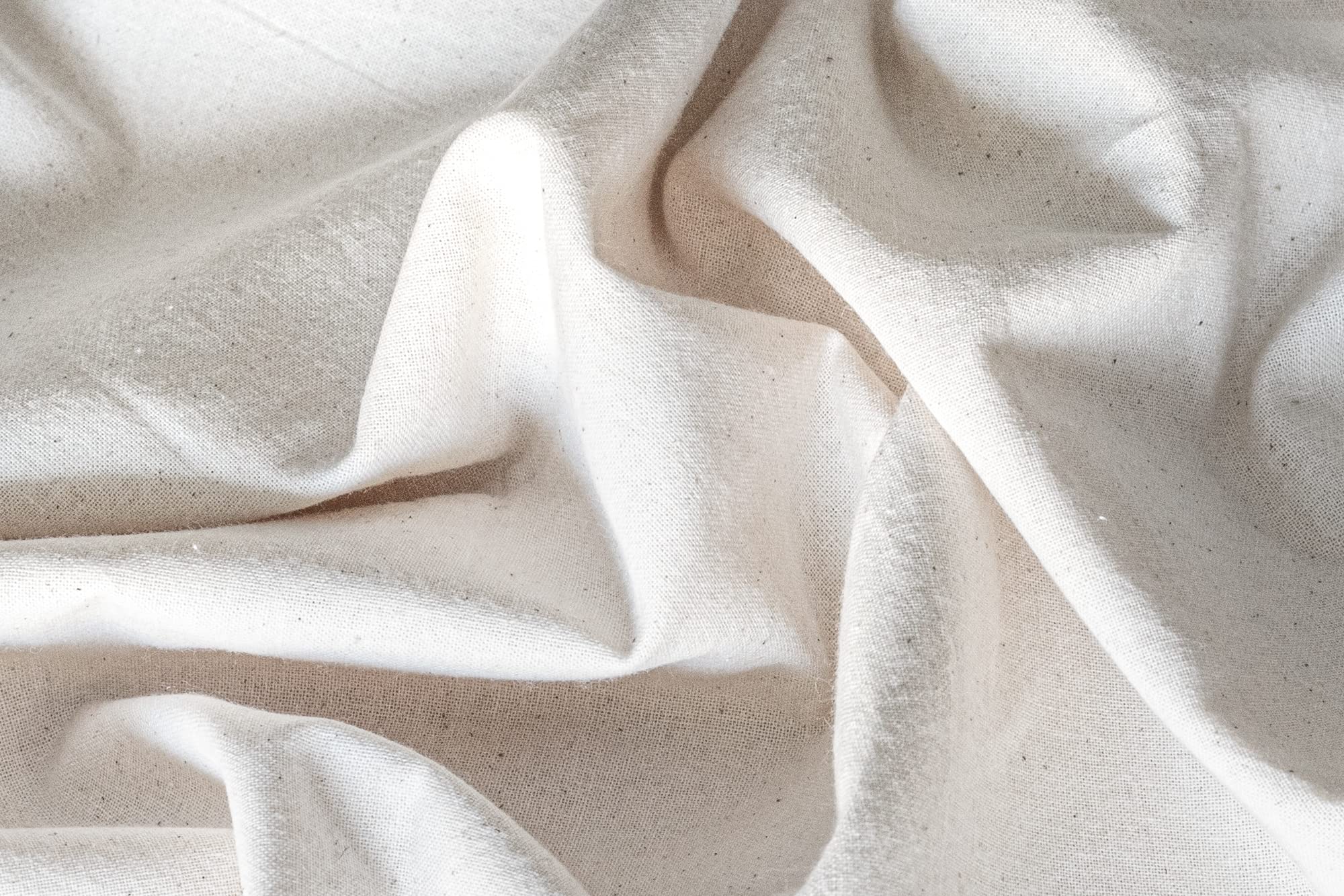 Unbleached Muslin Fabric by Yard - 5 Yards, 60" Wide All Natural Cotton Muslin Fabric for Sewing - Dye-Free, Medium Weight, Tan Cotton Fabric for Sewing - Versatile Muslin Material (5 Yards)