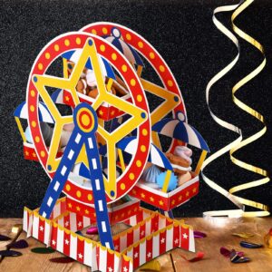 Carnival Ferris Wheel Centerpiece Carnival Theme Party Decorations Carnival Cake Holder Circus Carnival Favor Supplies for Candy Desserts Cake Carnival Ferris Wheel Party Decorations