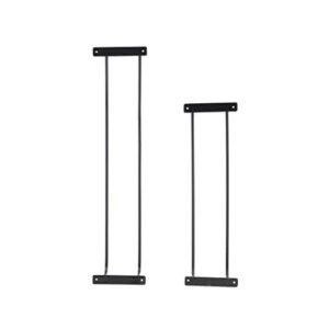 Powell Black Bent Metal Rawlins Two Pack Towel Racks