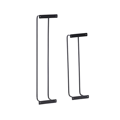 Powell Black Bent Metal Rawlins Two Pack Towel Racks