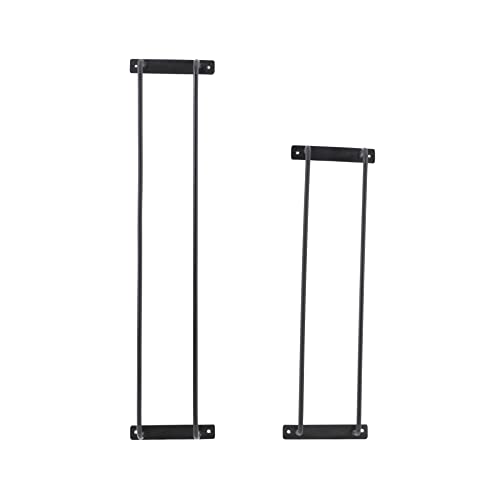 Powell Black Bent Metal Rawlins Two Pack Towel Racks