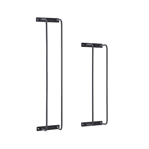 Powell Black Bent Metal Rawlins Two Pack Towel Racks