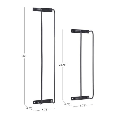 Powell Black Bent Metal Rawlins Two Pack Towel Racks