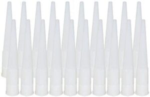 replacement screw on caulk tube nozzles 4.25" natural color 20-pack