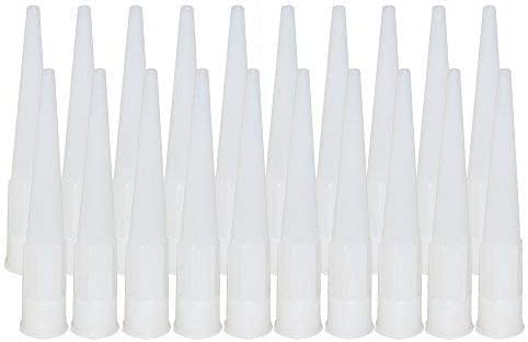 Replacement Screw on Caulk Tube Nozzles 4.25" Natural Color 20-Pack