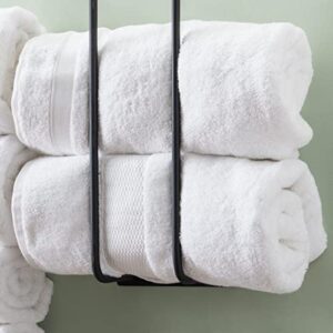 Powell Black Bent Metal Rawlins Two Pack Towel Racks