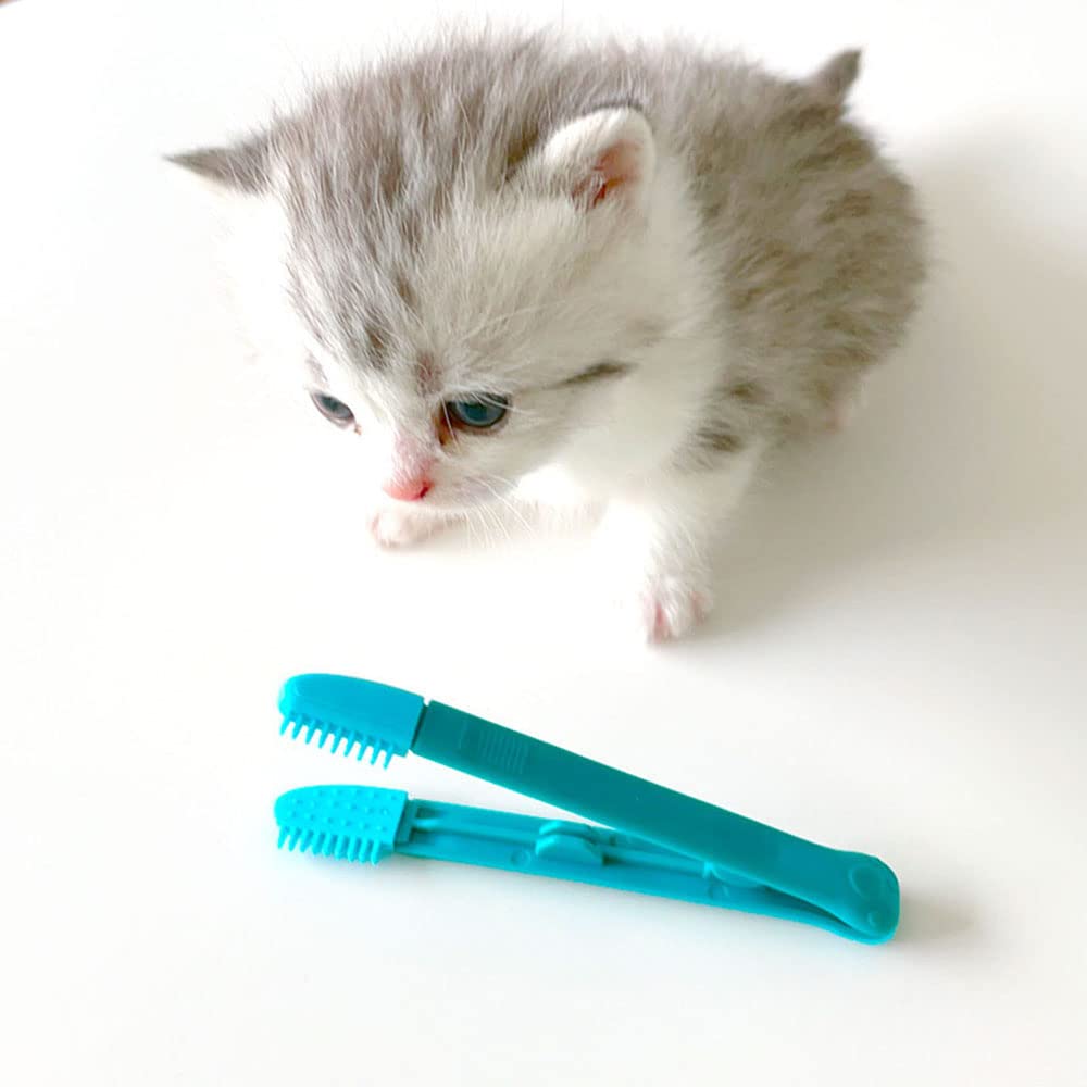 2 Pcs Tear Stain Remover Comb, Pets Brush for Tear Stain Remove, Soft Glue Brush, Clean Dirt Around Pet Eyes, No Eye Damage, Soft and Easy to Clean, It Can Also Be Used As a Toothbrush