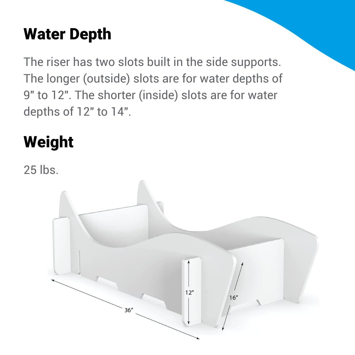 Aqua Outdoors in-Pool Chaise Riser (White)