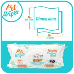 Txakur pet Wipes for Dogs and Cats Hypoallergenic Natural Products for Cleansing from Nose to Tail 400ct 8x7in Wipes in Packs of 100 Wipes Perfect for Grooming and Cleaning Made in The USA