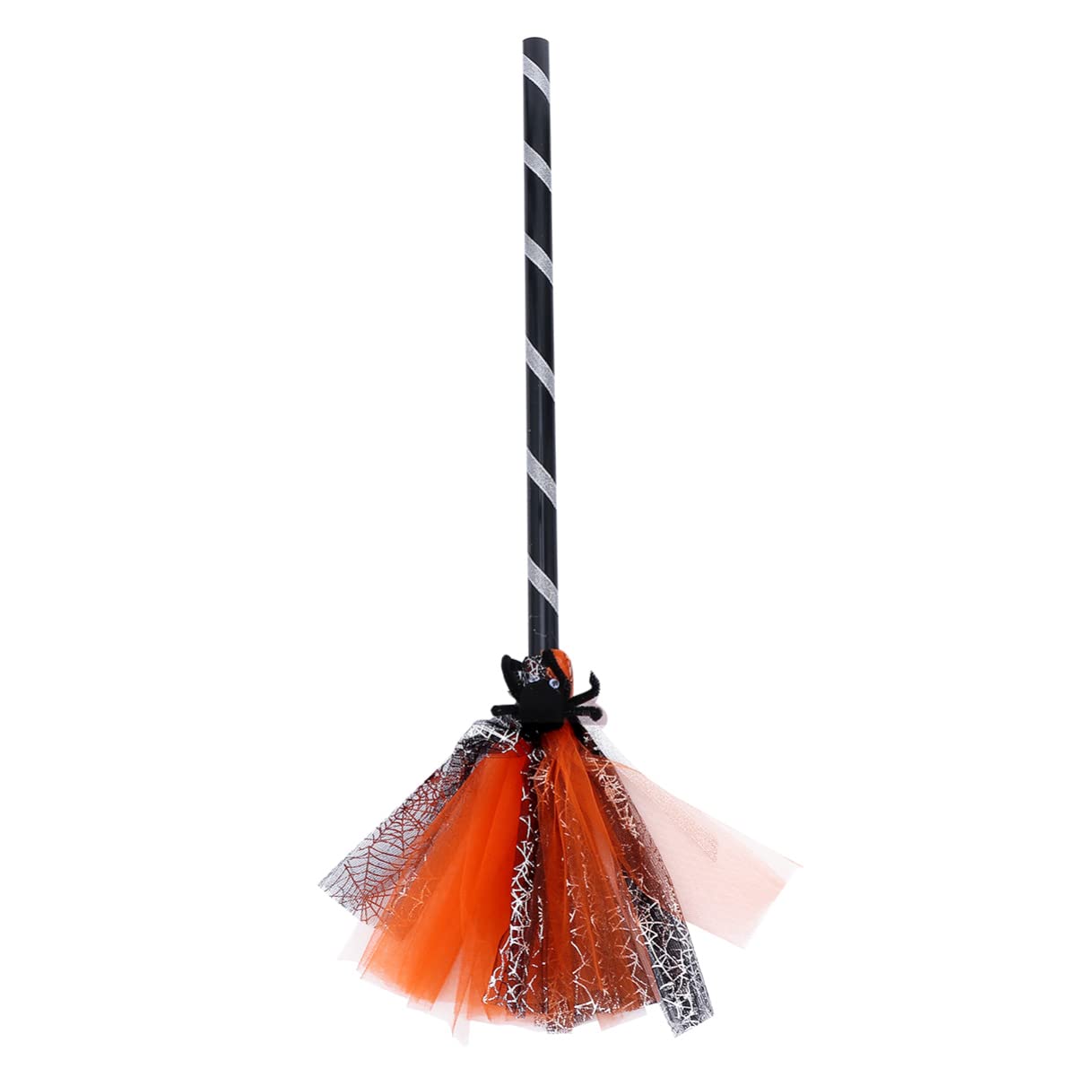 Ciieeo Witch Broom Halloween Witches Broom Plastic Spider Broom Props Halloween Costume Haunted House Decoration Masquerade Show Dress Up Supplies Toddler Clothing