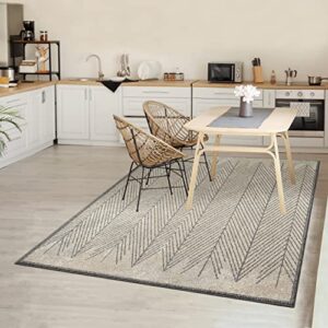 LUXE WEAVERS Gray 4x6 Geometric Area Rug