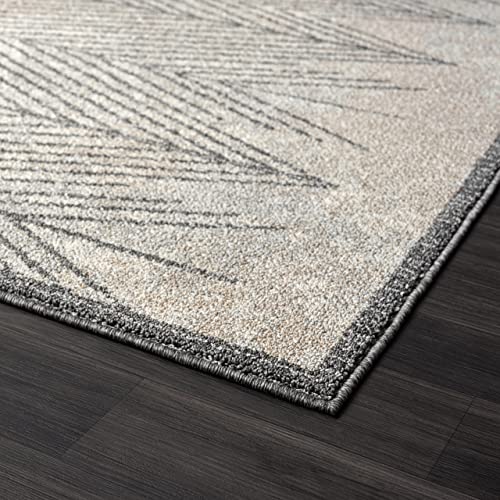 LUXE WEAVERS Gray 4x6 Geometric Area Rug