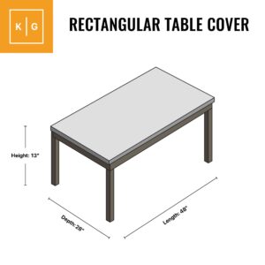 KHOMO GEAR Heavy Duty Outdoor Furniture Cover - Waterproof Square & Rectangular Covers with Air Vents - for Ottoman, Tables, Coffee Side Tables and Others