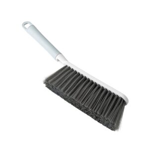 hand broom cleaning brush soft bristle hand brush plastic counter duster household multifunction dusting brush with long handle for cleaning bed car sofa furniture clothes carpet 15.7-inch (white)