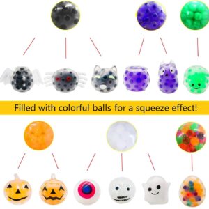 36 Pcs Halloween Mini Sensory Stress Ball Squeeze Toy to Stress Reliever,Great for Adults Party Favors,Halloween Miniatures (Halloween)