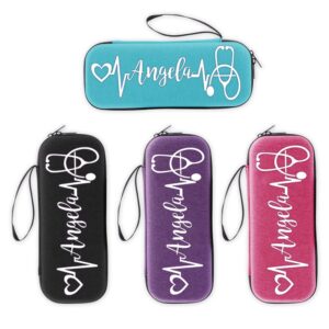 Personalized Stethoscope Case for 3M Littmann Classic III, Cardiology IV Diagnostic, MDF Acoustica Stethoscopes - Extra Room for Nurse Accessories