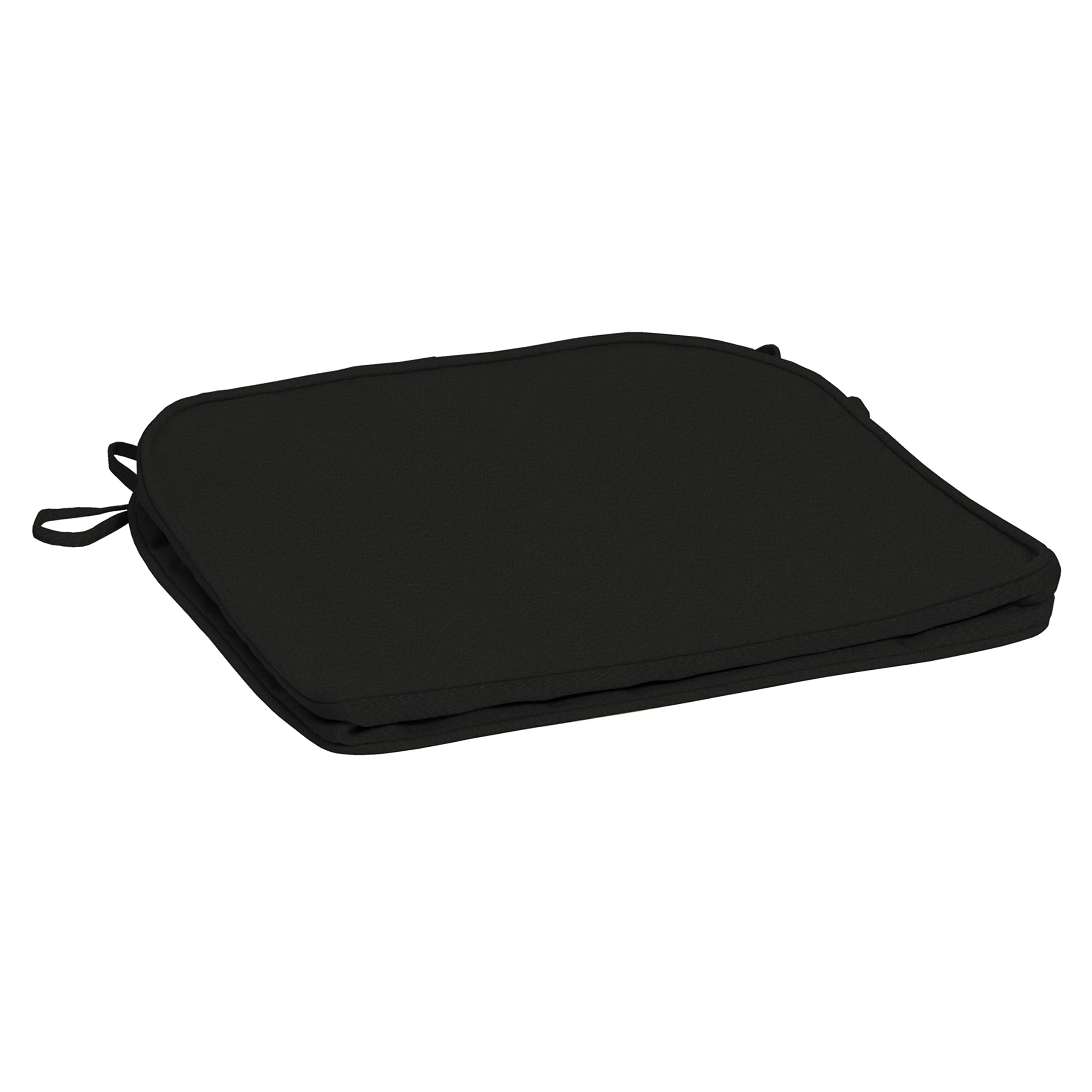 Arden Selections ProFoam Rounded Back Seat Cushion Cover 19 x 20, Onyx Black