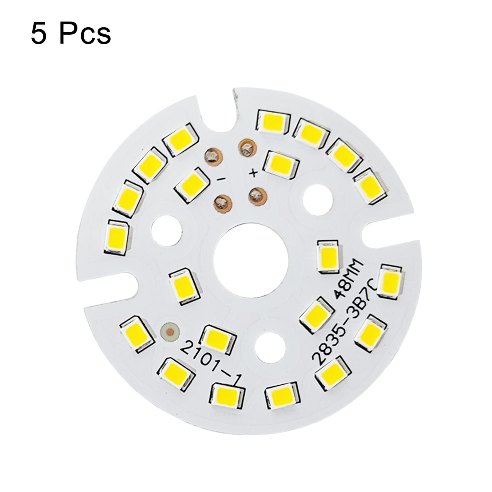 MECCANIXITY COB LED Light Chip Bead 7W 120lm 3000-3200K 48mm 21-24VDC Energy Saving Bulb for Spotlight Floodlight Replacement Warm White 5Pcs