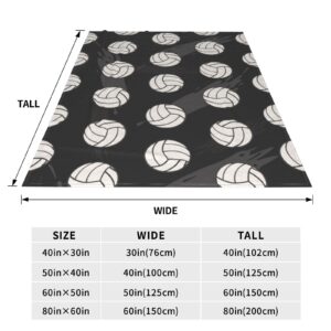 Volleyball Sport Throw Blanket Flannel Fleece Fuzzy Blankets Soft Warm Cozy for Bed Couch Sofa Living Room for Teens 60"x50"