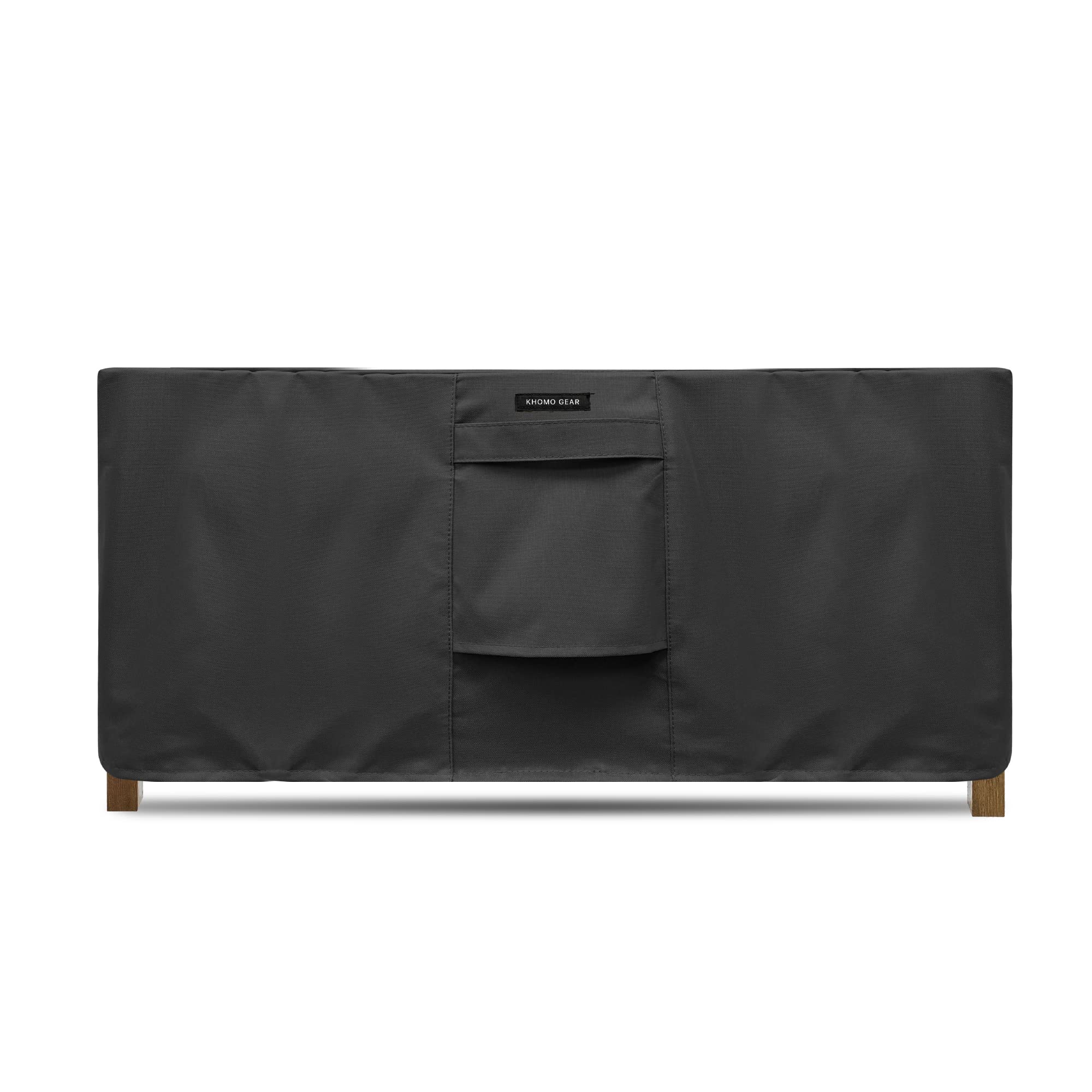 KHOMO GEAR Heavy Duty Outdoor Furniture Cover - Waterproof Square & Rectangular Covers with Air Vents - for Ottoman, Tables, Coffee Side Tables and Others