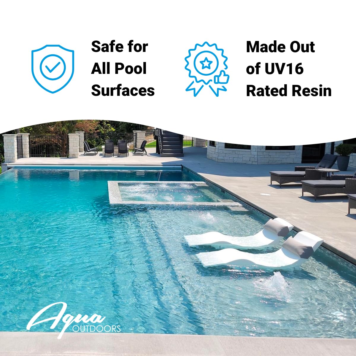 Aqua Outdoors in-Pool Chaise Riser (White)