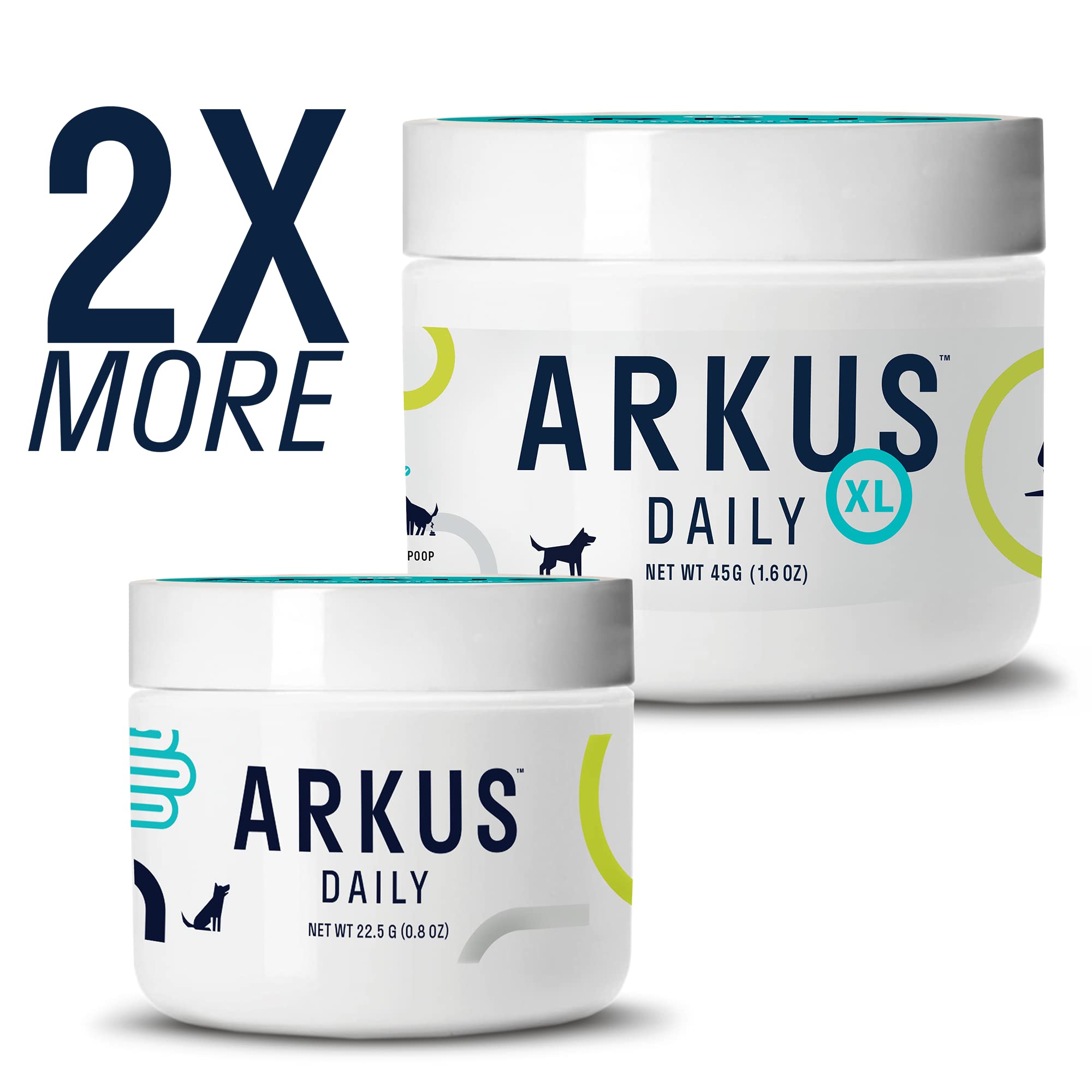 Arkus Daily XL Dog Probiotic, The Only Product Made with Microbes That are Natural to The Gut of Healthy Dogs, Supports Better Digestion, Gut Health, and Immune System, Maintains a Healthy Microbiome