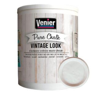 chalk pure paint - for furniture, crafts, home decor - all-in-one – diy – eco-friendly (vintage [white]), (33.81 oz)