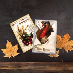 Thanksgiving Vintage Greeting Cards 24PCS Bulk Thanksgiving Cards Thanksgiving Cards for Family Thankful Cards with Envelopes for Fall Autumn Holiday Parties Celebrations Harvest Happy 4 x 6 inches