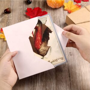 Thanksgiving Vintage Greeting Cards 24PCS Bulk Thanksgiving Cards Thanksgiving Cards for Family Thankful Cards with Envelopes for Fall Autumn Holiday Parties Celebrations Harvest Happy 4 x 6 inches