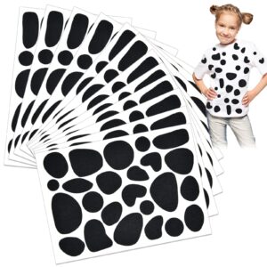 coopay 12 sheets black adhesive felt circles felt pads spotty dog style 288 pieces irregular shape dots felt for halloween diy sewing projects costume