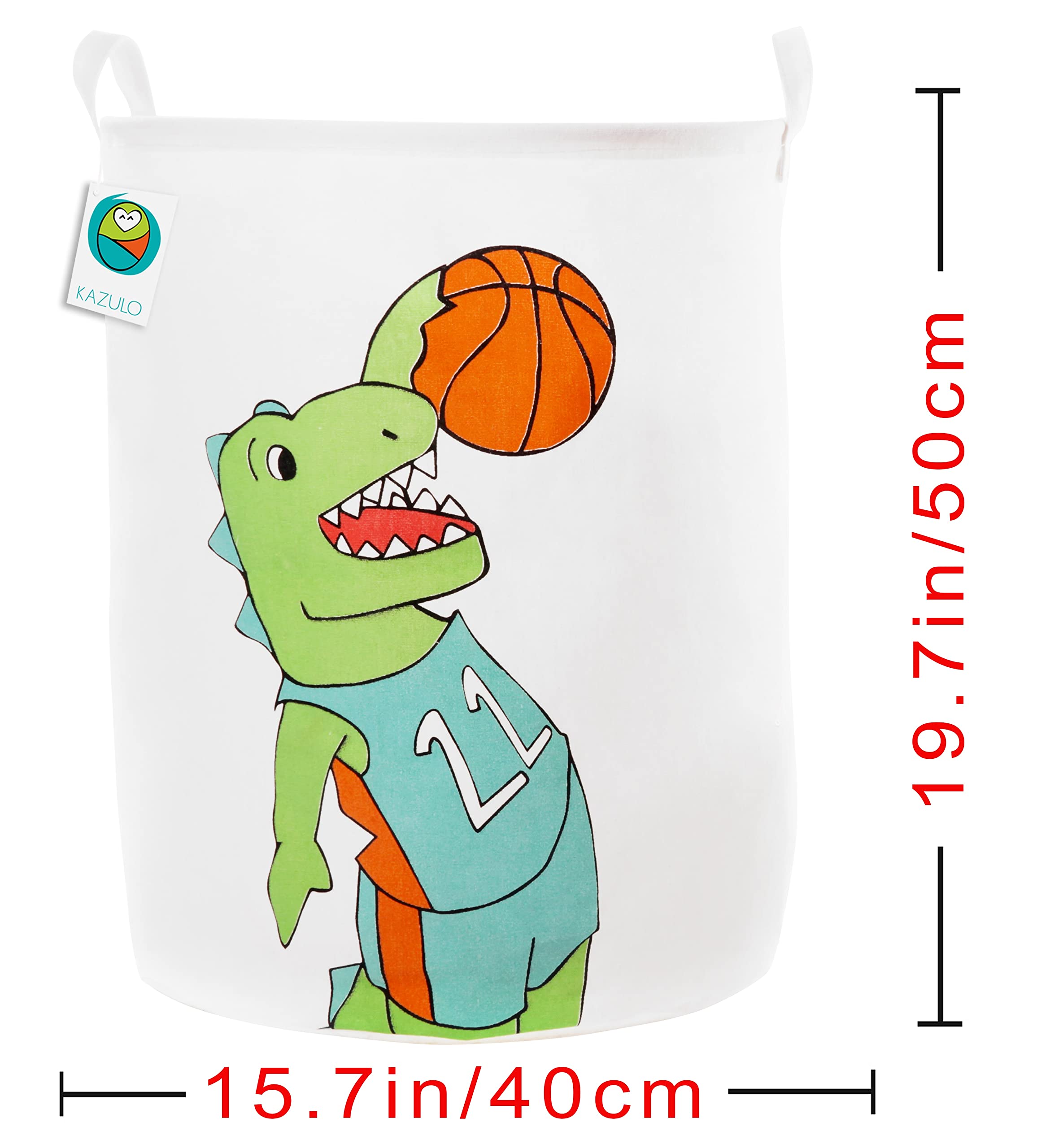 KAZULO Dinosaur Baskets Set, Kids hampers, Dinosaur laundry Basket, Dinosaur clothes Hamper with Handles, Dino Decor, Dinosaur Stuf, Book Storage Bins for kids (Dino Bundle)