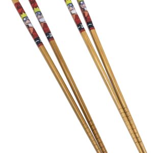 JUST FUNKY Naruto Shippuden Chopsticks Set of 2 - Official Chibi Naruto Collectible Chopsticks - Includes 2 Matching Sets of Bamboo Chopsticks - 8.85 Inches Long Anime Chopsticks