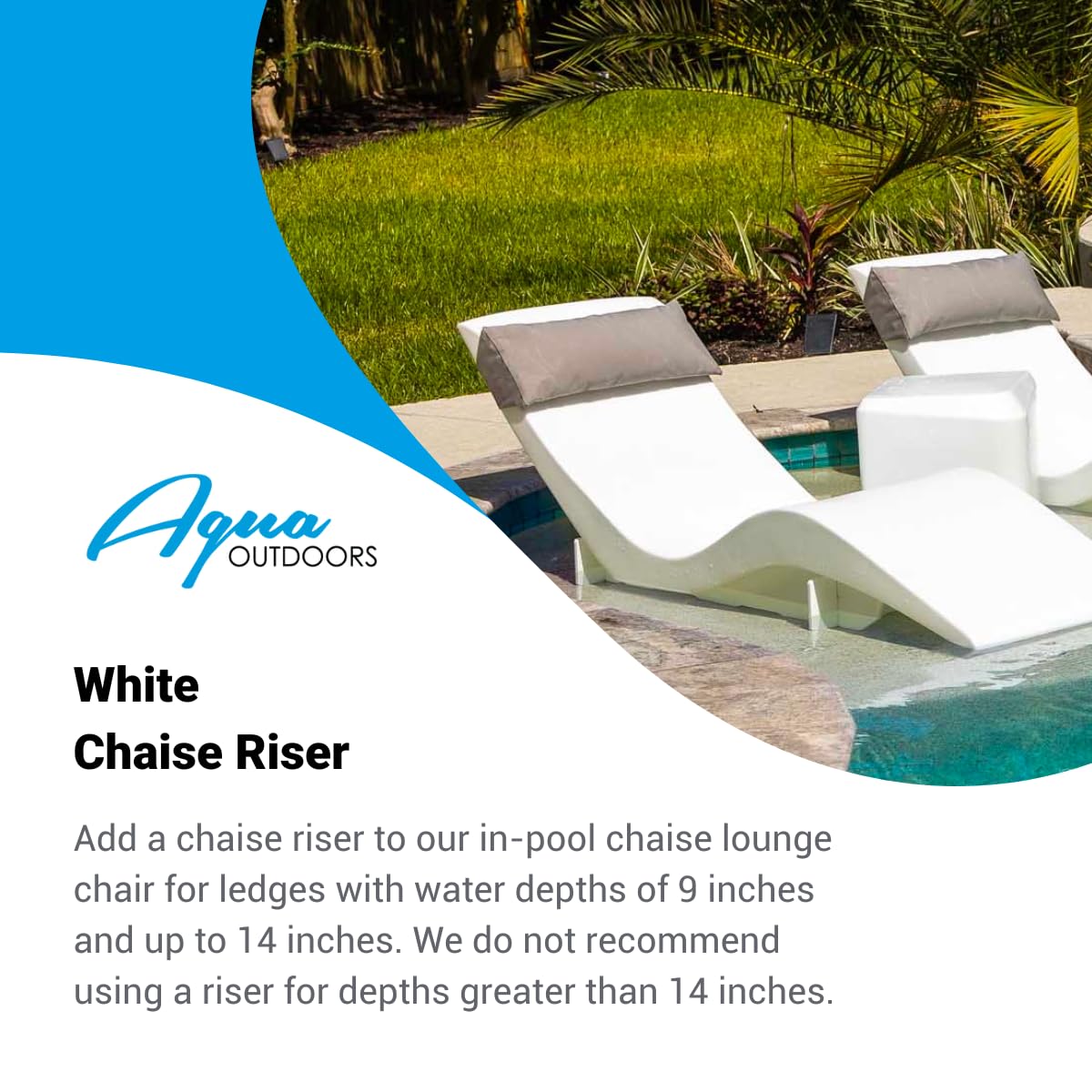 Aqua Outdoors in-Pool Chaise Riser (White)