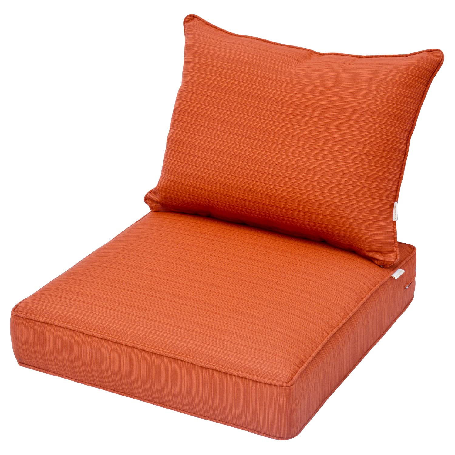 HOOOWOOO 25x25x5 Outdoor Patio Furniture Cushions Replacement,5" Thick Seat Back Chair Cushions Set,Zipper Olefin Sofa Loveseat Cushions for Patio Outdoor Furniture,Orange Red