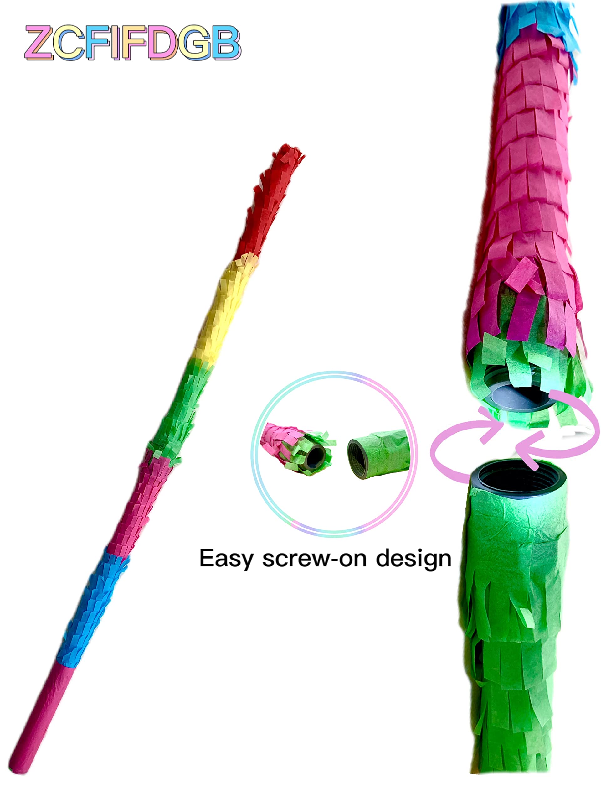 ZCFIFDGB 32-inch pinata sticks,pinata sticks that won't break,the quality is veryvery hard.kids can enjoy playing at the pinata party without worrying about it getting damaged.Pinata sticks kids love