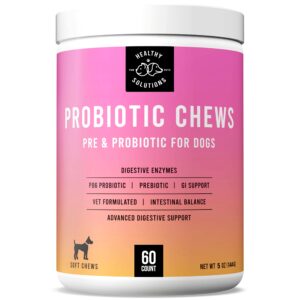 Probiotics for Dogs & Dog Multivitamin Bundle - 60 Soft Chews Each - Dog Probiotics and Digestive Enzymes with All-in-One Vitamins for Dogs - Vet Strength Pet Supplement - Made in USA