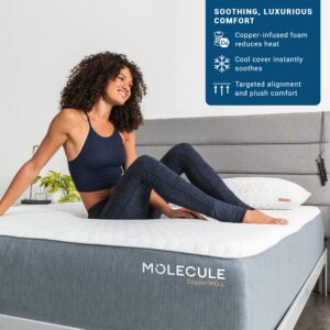 Molecule CopperWELL 12" Cooling Gel Memory Foam Medium Plush Mattress, Full