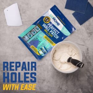 SDHome Perfect Wall Patch Drywall Repair Kit with Compound, Back Plate, and Putty Knife - Repairs Large Holes with Ease