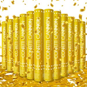 confetti cannon 12 pack gold confetti poppers 12 inch streamer cannon confetti golden party poppers confetti shooters confetti popper cannon bulk for wedding,birthday,graduation,new year celebration