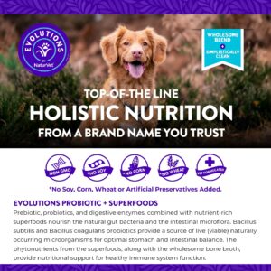 NaturVet Evolutions Probiotic & Superfoods 90ct Soft Chews for Dogs - Prebiotic & Probiotic Blend, Digestive Enzymes, Bone Broth, Omega's - Nourishes Natural Gut Bacteria and Intestinal Microflora